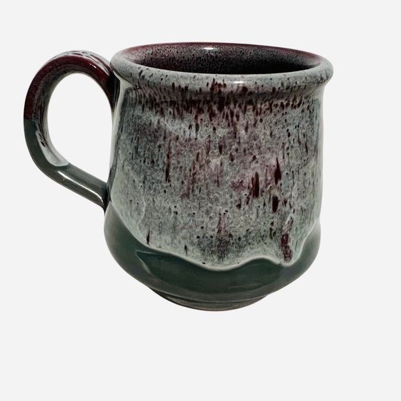 Deneen Pottery Flower & Thyme Bed & Breakfast Ceramic Forest Green Coffee Mug - Picture 6 of 6